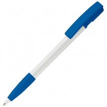 Kugelschreiber Nash Hardcolour - White / Royal blue