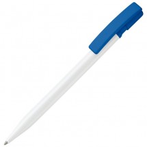 Kugelschreiber Nash Hardcolour - Weiss / Royal blau