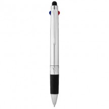 Burnie Stylus-Kugelschreiber mit mehreren Farben - silber