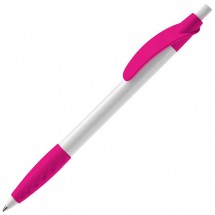 Kugelschreiber Cosmo Grip HC - Weiss / Rosé