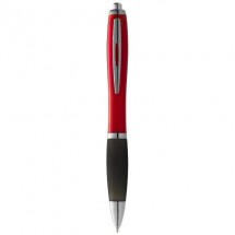 Nash Kugelschreiber durchsichtig mit schwarzem Griff - rot / Schwarz