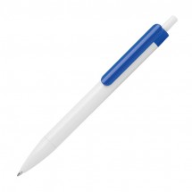 Kugelschreiber mit farbigem Clip - blau