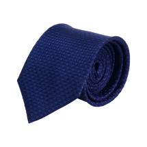 Krawatte, Reine Seide, jacquardgewebt - blau