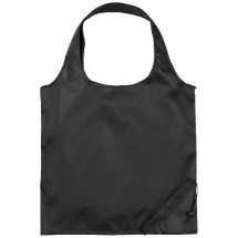 Bungalow faltbare Polyester Einkaufstasche - schwarz