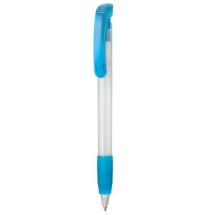 Kugelschreiber SOFT CLEAR FROZEN-frost-weiss TR/FR/caribic-blau TR/FR