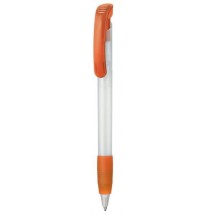 Kugelschreiber SOFT CLEAR FROZEN-frost-weiss TR/FR/flamingo-orange TR/FR