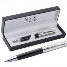 Mark Twain Kugelschreiber in Acrylbox - schwarz