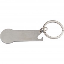 Schlüsselanhänger mit Einkaufschip Stickit - grau