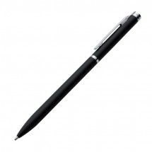 Metall-Kugelschreiber in schlanker Form - schwarz