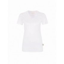 Damen-V-Shirt COOLMAX®-weiß