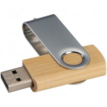 USB-Stick Twist mit Holzkörper mittel - braun