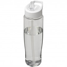 H2O Tempo® 700 ml Sportflasche mit Ausgussdeckel - transparent/weiss