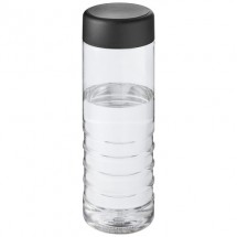 H2O Treble 750 ml Flasche mit Drehdeckel - transparent/schwarz