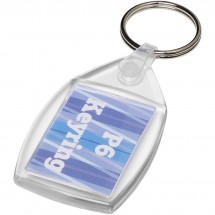 Lita Kunststoff-Schlüsselanhänger mit Metallclip - transparent klar