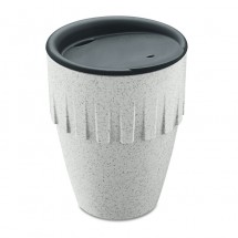 Becher Cappuccino 300ml mit Deckel CONNECT - organic grey