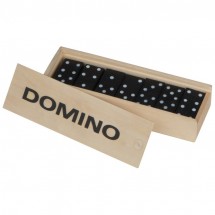 Domino Spiel aus Holz - beige