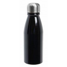 Aluminium Trinkflasche FANCY - schwarz/silber