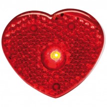 Herzförmiges Ansteckblinklicht - rot