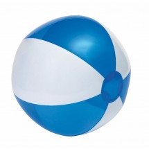 Strandball OCEAN - transparent blau/weiß
