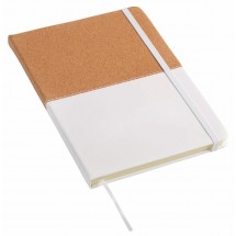 Notizbuch CORKY im DIN-A5-Format - braun/weiß