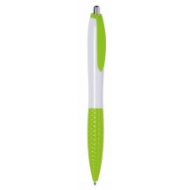 Kugelschreiber JUMP - apfelgrün/weiß