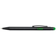 Alu-Kugelschreiber BLACK BEAUTY - grün/schwarz