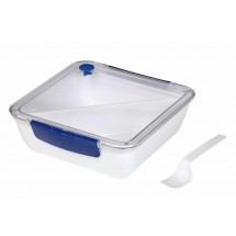 Lunchbox DELICIOUS - blau/weiß