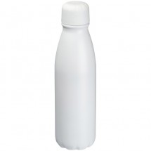 Trinkflasche aus Aluminium mit einem Füllvermögen von 600 ml - weiss