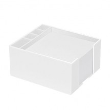 Zettelbox mit Köcher  - weiß