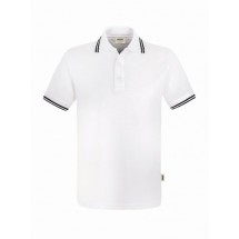 Poloshirt Twin-Stripe-weiß/schwarz