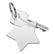 Schlüsselanhänger Stern - glasklar