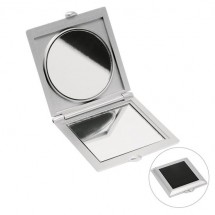 silber 50 x Spiegel; Taschenspiegel "Madame" mit Werbung 