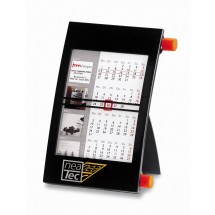 Kunststoff-Tischkalender mit individuellem Kalenderblatt-grau