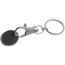 Schlüsselanhänger mit Einkaufschip - schwarz