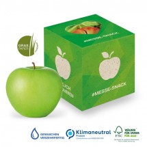Werbe-Apfel in Promotion-Box, Graspapier, Klimaneutral, FSC®