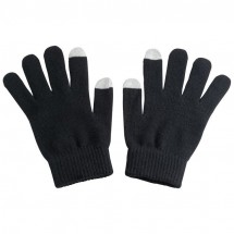 Handschuhe aus Acryl mit 2 Touch-Spitzen - schwarz