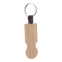 Einkaufswagen-Chip/Schlüsselanhänger aus Bambus BooCart