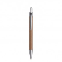 Kugelschreiber mit Schaft aus PUSHTON - silber matt