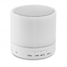 Bluetooth Lautsprecher LED ROUND WHITE - weiß
