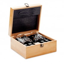 Whisky Set in Bambus Box INVERNESS - holzfarben