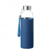 UTAH DENIM Trinkflasche Glas 500ml blau