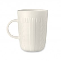 KNITTY Keramik Kaffeebecher 310ml weiß