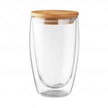Doppelwandiges Glas 450 ml TIRANA LARGE - transparent