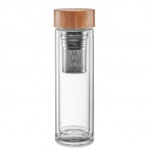 Doppelwandige Trinkflasche BATUMI GLASS - transparent