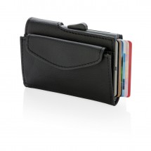 C-Secure RFID Kartenhalter mit Münzfach, schwarz