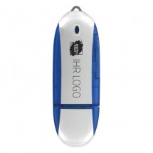 USB-Stick Oval 1GB - blau