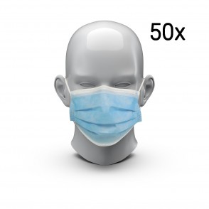 Medizinische Gesichtsmaske "OP" 50er Set, blau