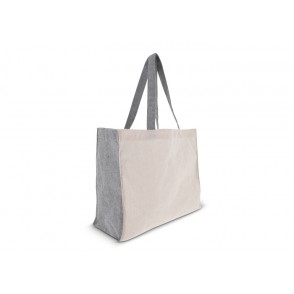 Einkaufstasche Recycelte Baumwolle OEKO-TEX® 140g/m² 38x14x32cm, Grau