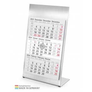 Tisch-Aufstellkalender-Desktop 3 Steel bestseller, 1-Jahre,Siebdruck-Digital inkl.