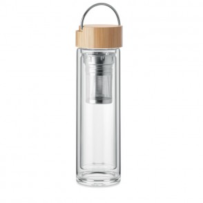 BATAMI Trinkflasche Glas 400ml, Transparent